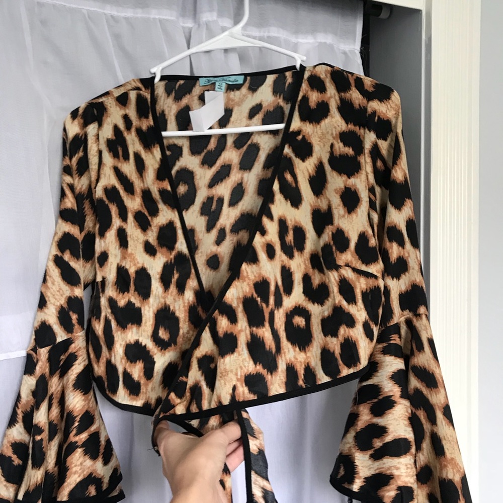 Leopard Wrap Top